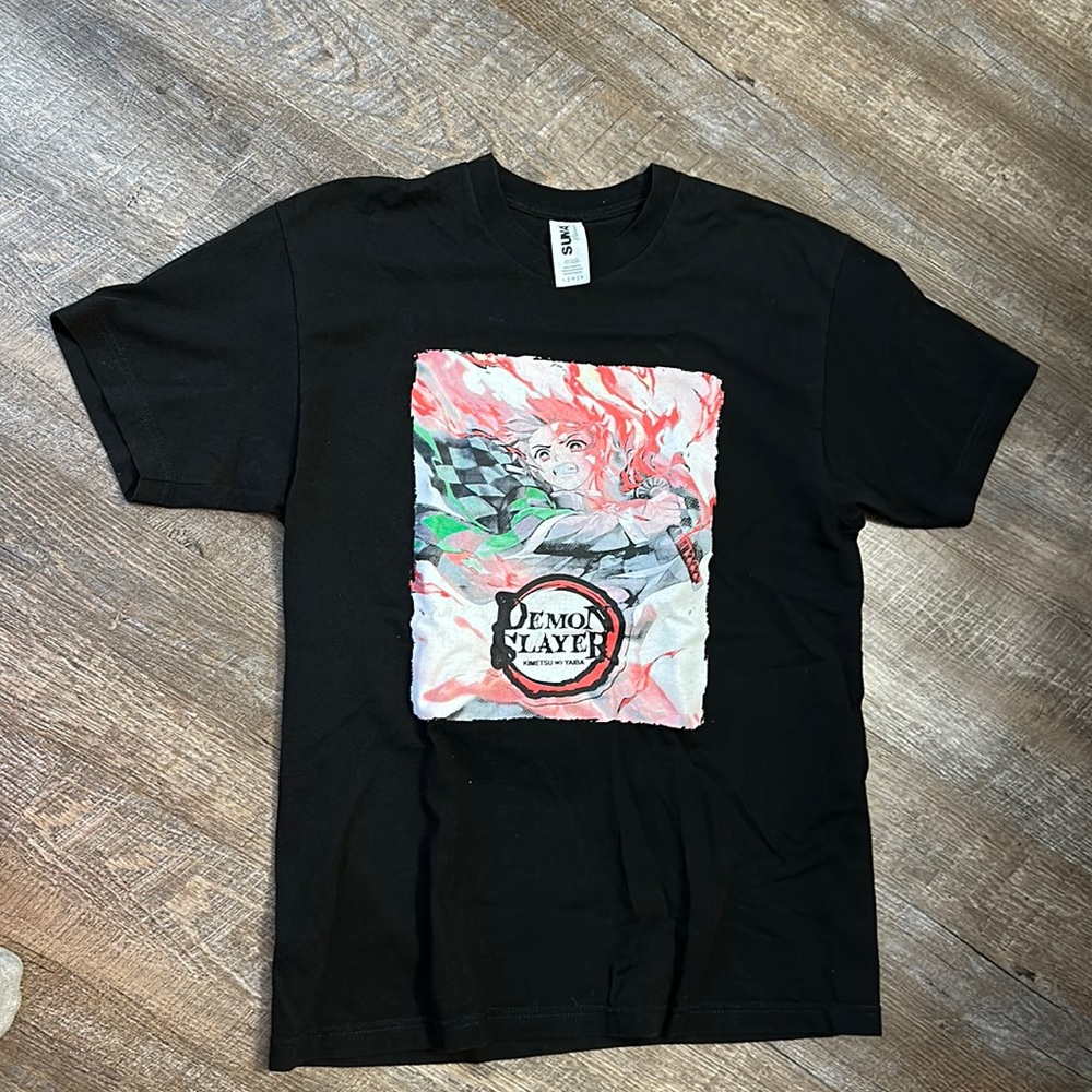 Vintage demon slayer t shirt size large 100% cotton